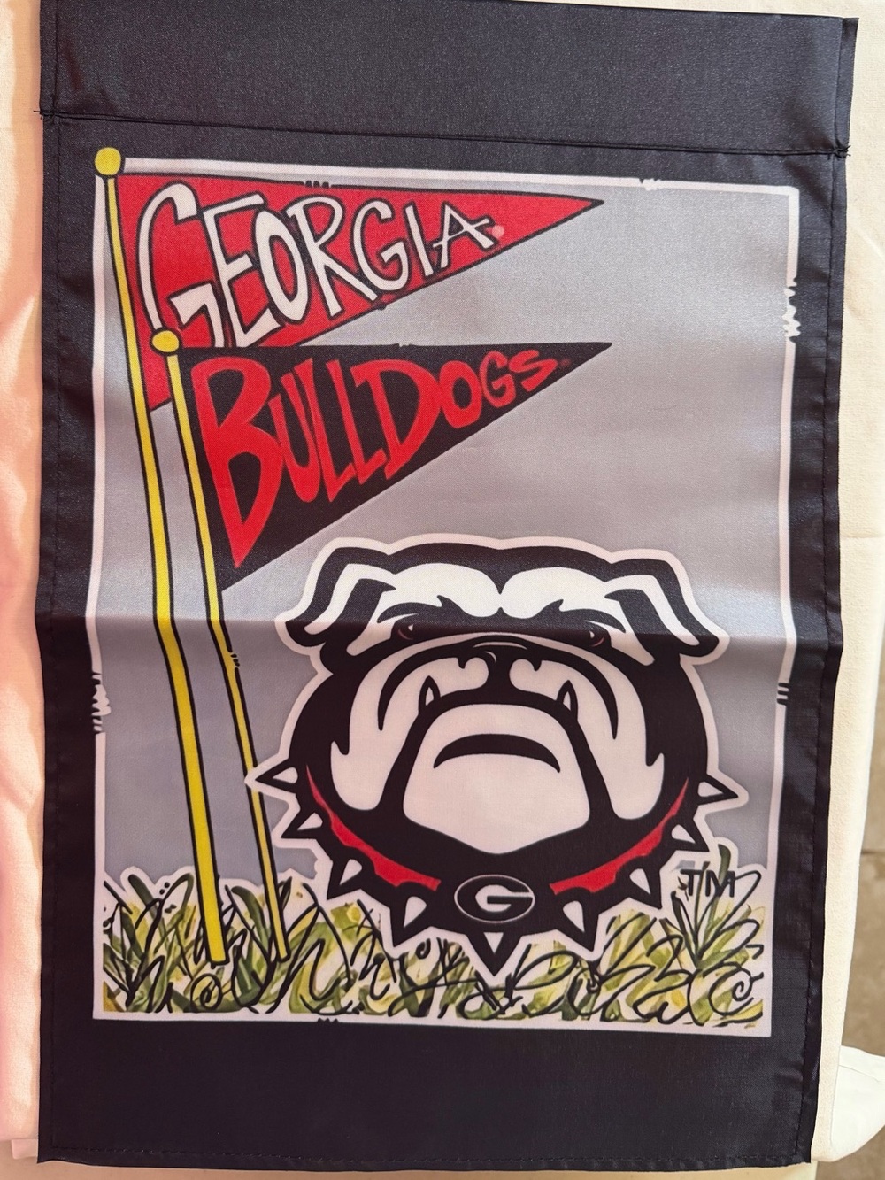 Georgia Bulldogs mascot garden flag